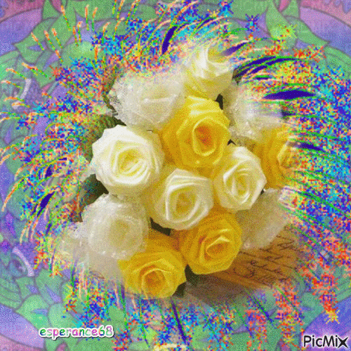 roses jaunes - Darmowy animowany GIF