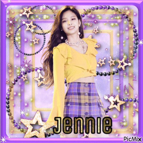 Jennie ❤️❤️ ~ Lilac Yellow Color - Бесплатный анимированный гифка