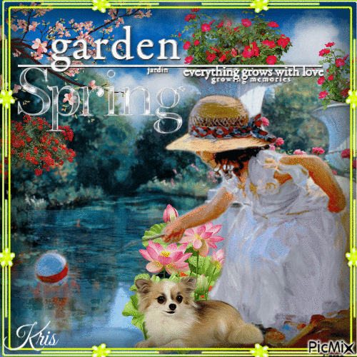Jardin de printemps - Безплатен анимиран GIF
