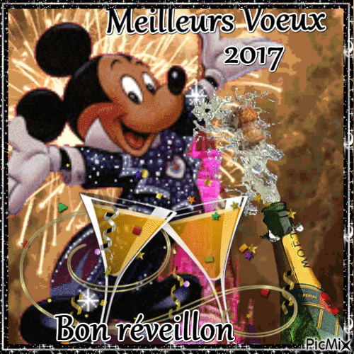 Mickey souhaite ses voeux - Free animated GIF