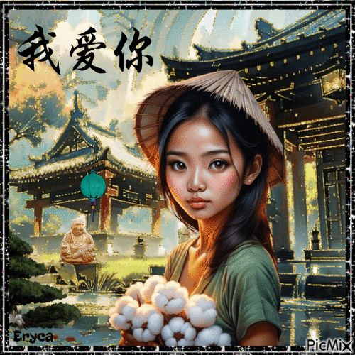 Fillette asiatique - Animovaný GIF zadarmo