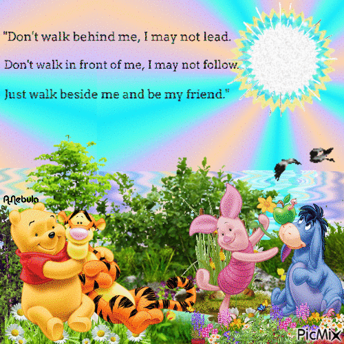 Winnie the Pooh and Quotes - Nemokamas animacinis gif