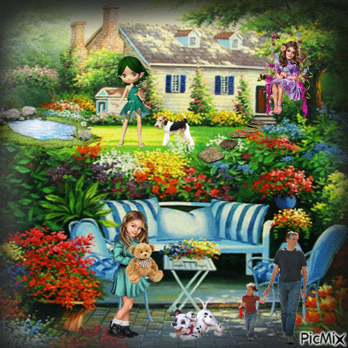 Casa e jardim - Ilmainen animoitu GIF