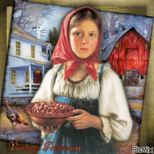 Vintage Child in Autumn-RM-11-01-23 - Бесплатный анимированный гифка