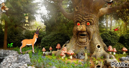 En el bosque - Ingyenes animált GIF