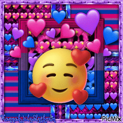 [Bisexual Emoji Love] - GIF animé gratuit