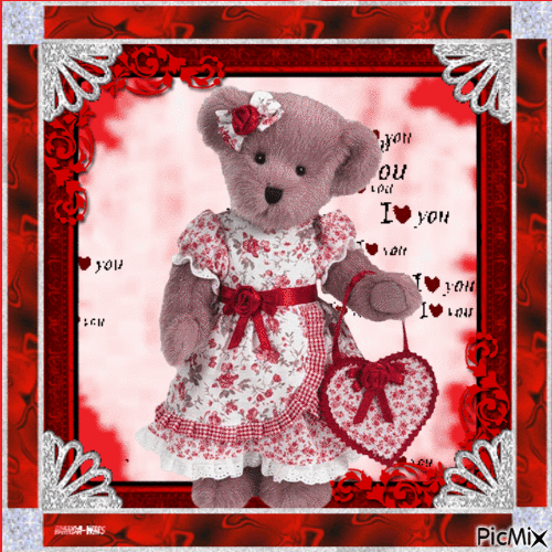 Valentines-bears-love - Animovaný GIF zadarmo