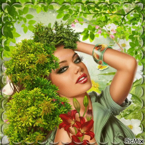 cheveux d'arbre - Free animated GIF