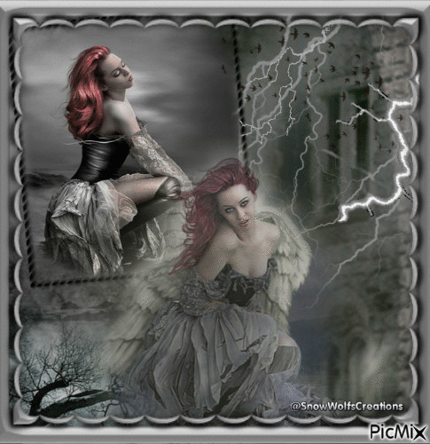 Gothic Sisters Good And Evil - Free animated GIF