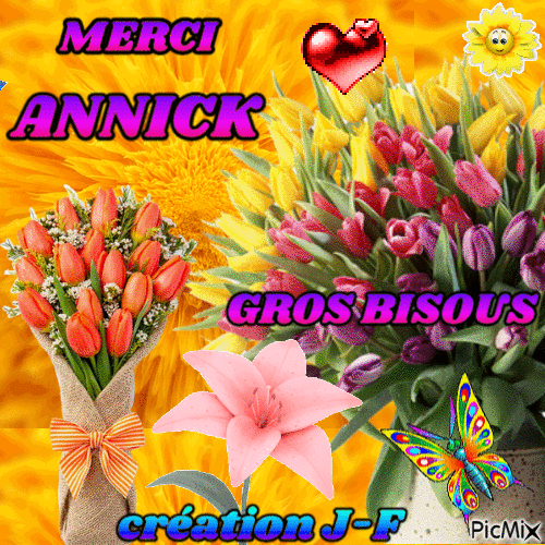 merci ANNICK - Darmowy animowany GIF