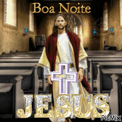 BOA NOITE JESUS - Бесплатный анимированный гифка