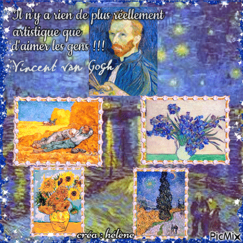 concours : Vincent Van Gogh - Бесплатный анимированный гифка