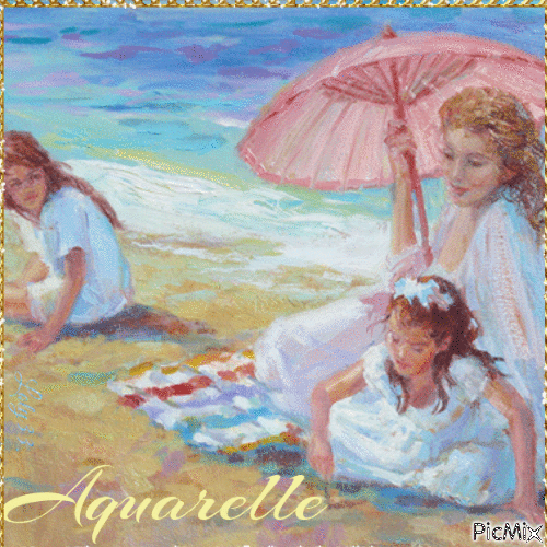 aquarelle  vintage - Безплатен анимиран GIF
