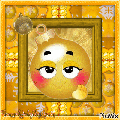 {Yellow Bauble Classic Emoji} - Gratis animeret GIF