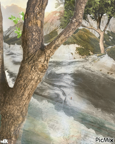 Bajada del río - GIF animasi gratis