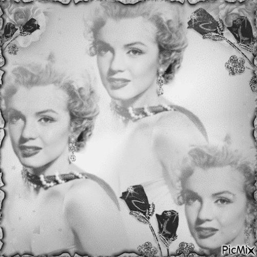 Marilyn Monroe en noir et blanc!!Concurso - GIF animé gratuit
