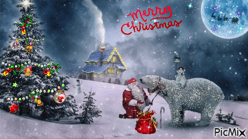 Merry cristmas - Безплатен анимиран GIF