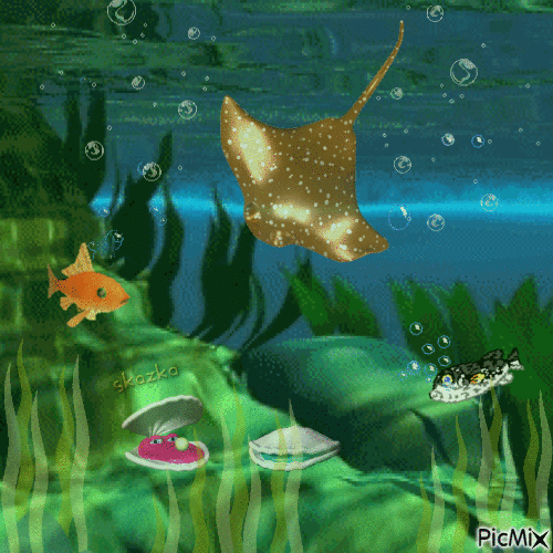 Сказочный подводный мир - GIF เคลื่อนไหวฟรี
