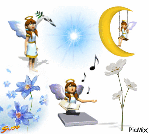 Kauniita unia, enkelin kuvia - GIF animé gratuit