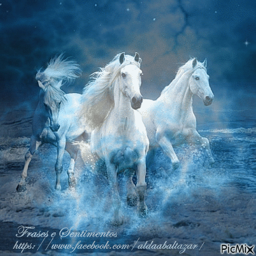 Cavalos e a tempestade - 無料のアニメーション GIF