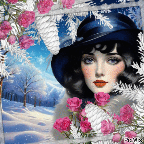 Roses d'hiver - Free animated GIF