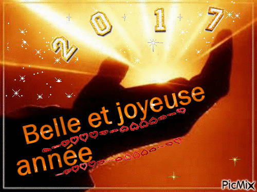Bonne année 2017 - Бесплатный анимированный гифка