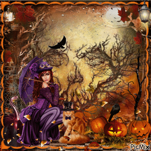 Gothic autumn - GIF animado grátis
