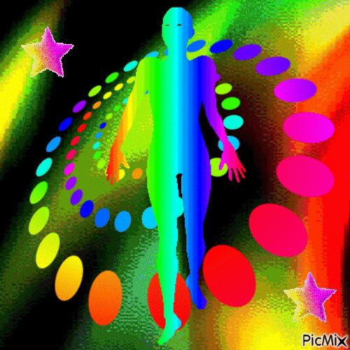 Art déco multicolore - Darmowy animowany GIF