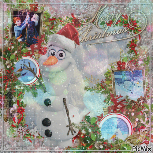 ✶ Merry Christmas with Olaf {by Merishy} ✶ - GIF animado gratis - PicMix