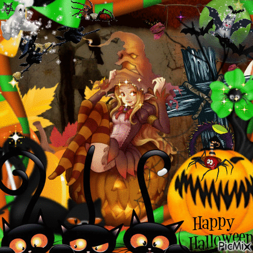 concours happy Halloween - Free animated GIF