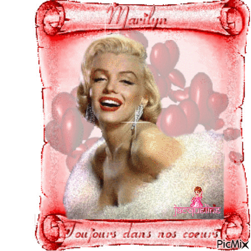 parchemin Marilyn - GIF animasi gratis