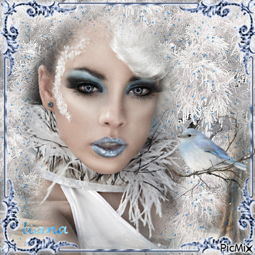 winter portrait ... - GIF animé gratuit