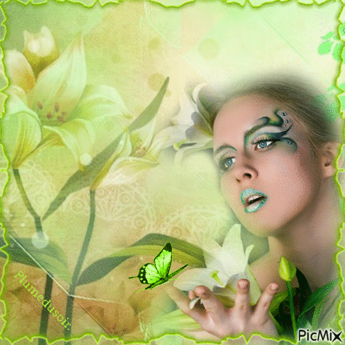 La belle aux fleurs de lys. - Free animated GIF