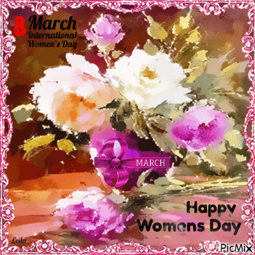 8. March. Happy International Womans Day 9 - GIF เคลื่อนไหวฟรี