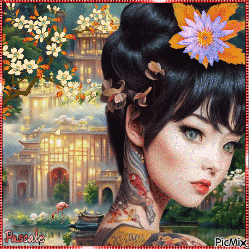 La belle asiatique - Ücretsiz animasyonlu GIF