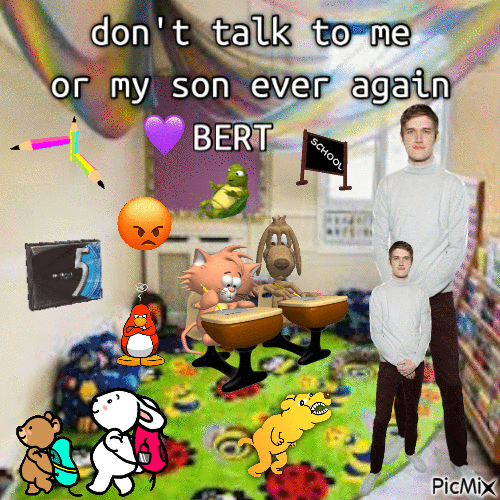 me or my son bert - Free animated GIF