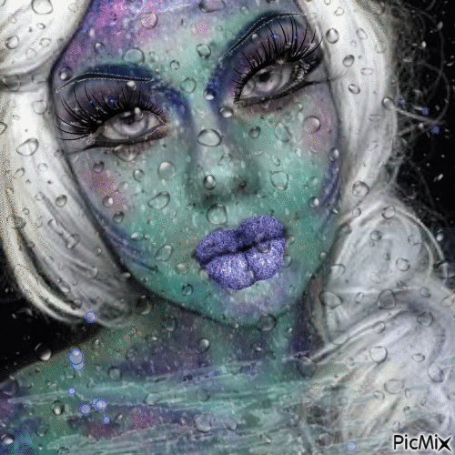 mermaid in the sea - Gratis animeret GIF