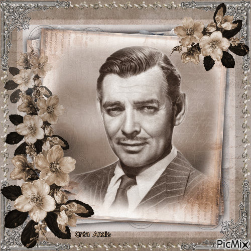 Clark Gable, Acteur américain - 無料のアニメーション GIF