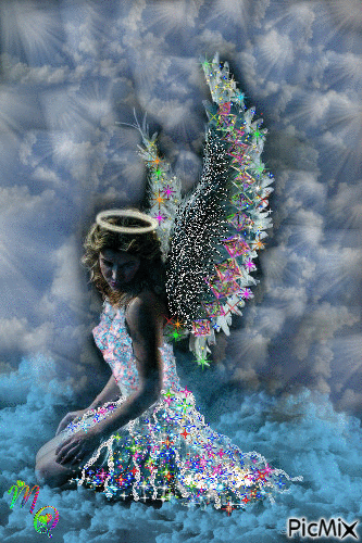 Angel in the Clouds - Gratis geanimeerde GIF