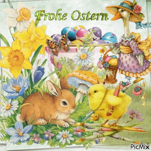 Frohe Ostern ... - Gratis animeret GIF