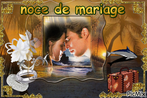 cadre de mariage - Бесплатный анимированный гифка