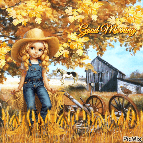 Good Morning Little Cowgirl - GIF animé gratuit