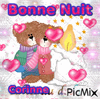 Bonne nuit Corinne - Zdarma animovaný GIF