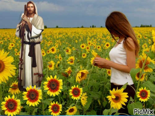jesus  and girl - 無料png