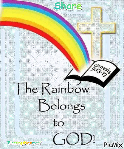 The Rainbow belongs to God - Free animated GIF