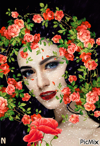 чудесные розы - 免费动画 GIF