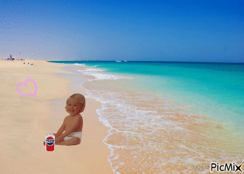 Beach baby - 免费动画 GIF