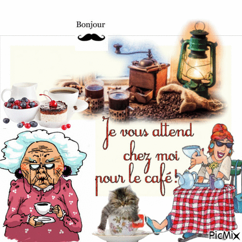 café chez moi - Бесплатный анимированный гифка