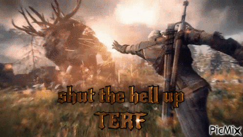 shut the hell up TERF - Безплатен анимиран GIF