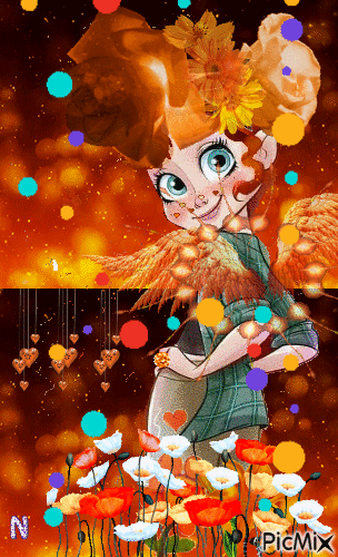 Ангелок  оранжевого лета - Gratis animerad GIF